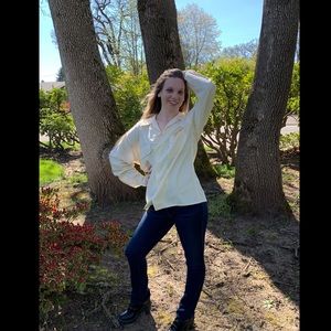 1980s White Silk Blouse by EQUIPMENT, Size Medium